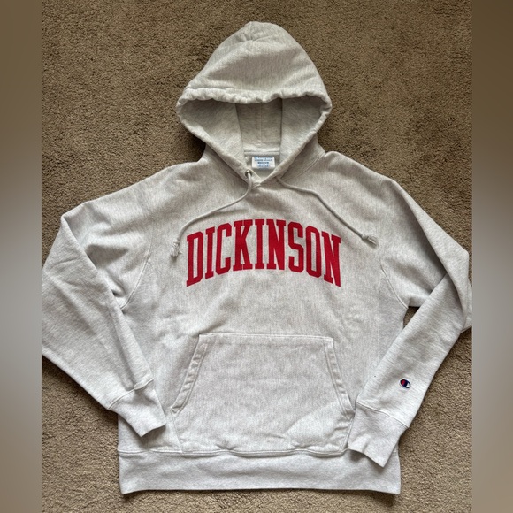 109 Dickinson College Vintage 90s Reverse Weave Hoo Champion Gray